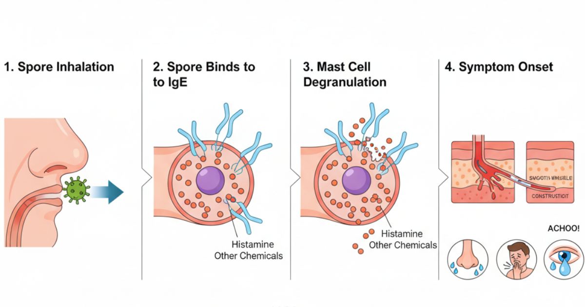 progression of an allergic reaction